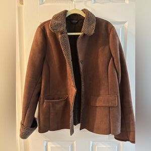 Lands' End Brown Textured Jacket